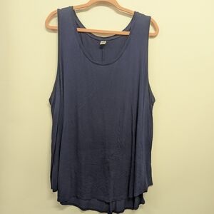 Relaxed Sleeveless Tank Top in Blue